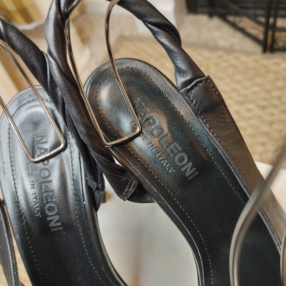 NAPOLEONI Square Toe Sling Back Sandal, BLACK 10.5 - Picture 14 of 14